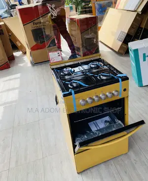 Elegant Volcano 50x50 Gas Oven 4 Burner(Gold).