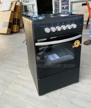 Authentic Black Volcano 50x50 4 Gas Burner With Oven.