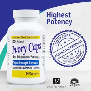 Ivory Caps Glutathione 1500 Mg Skin Whitening Pills,60s