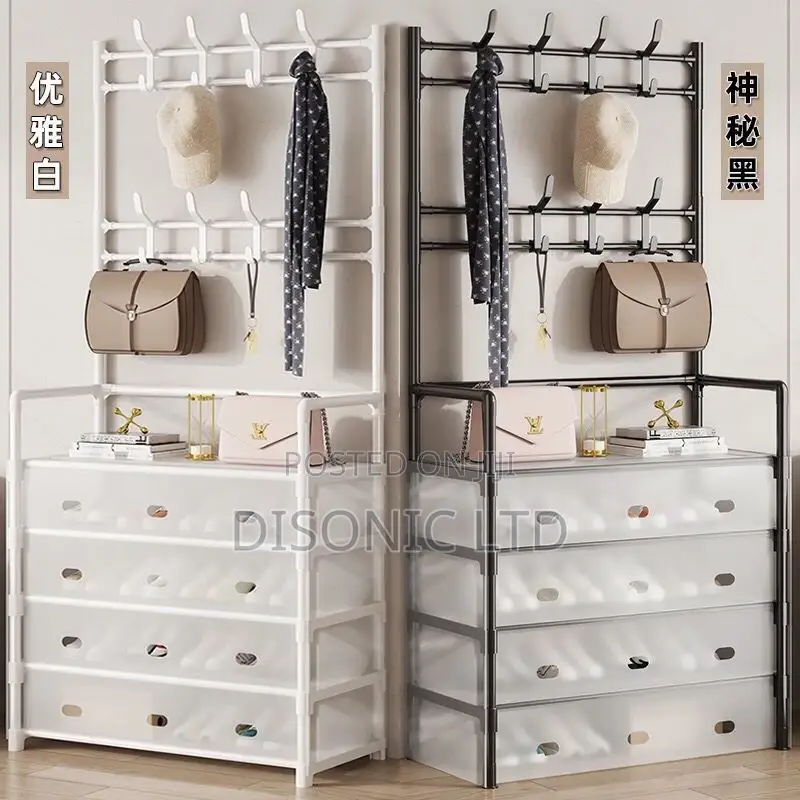 12 Pairs Shoe Rack With Cover
