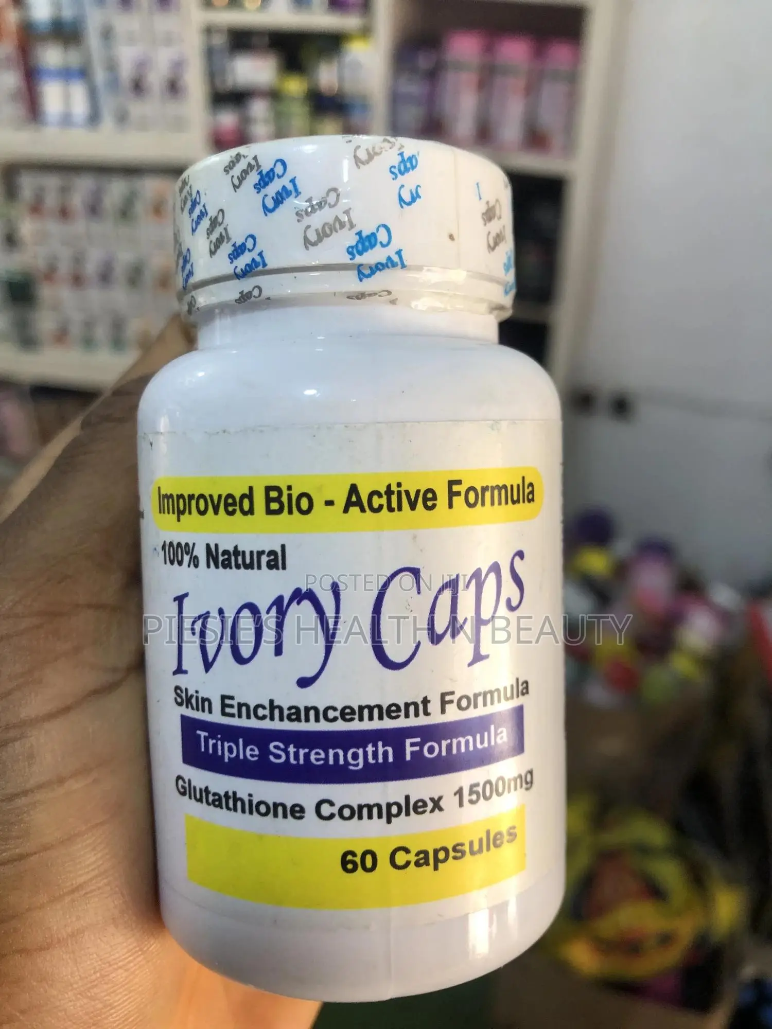 Ivory Caps Glutathione 1500 Mg Skin Whitening Pills,60s