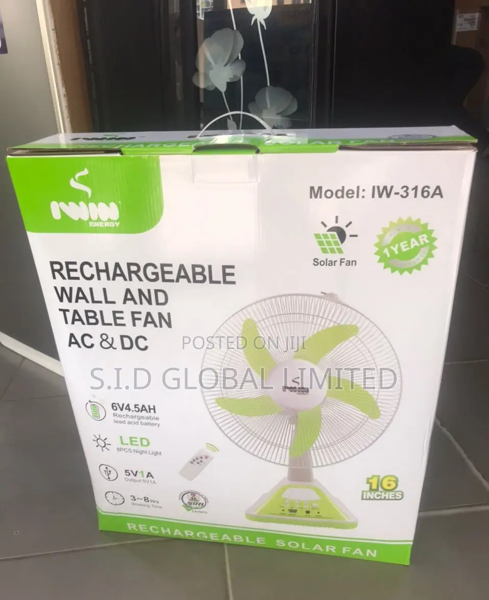 Shop Original Rechargeable Solar Fan