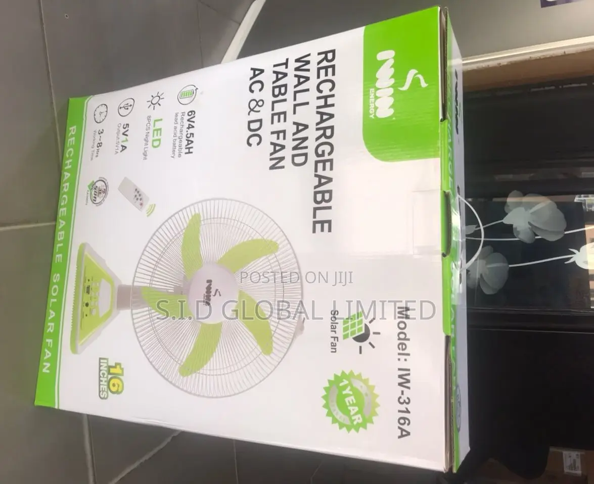 Fabulous Rechargeable Solar Fan