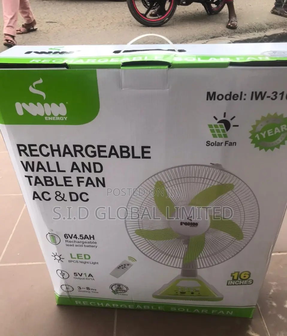 Authentic Rechargeable Solar Fan