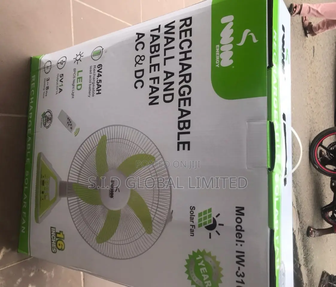 Quality Rechargeable Solar Fan