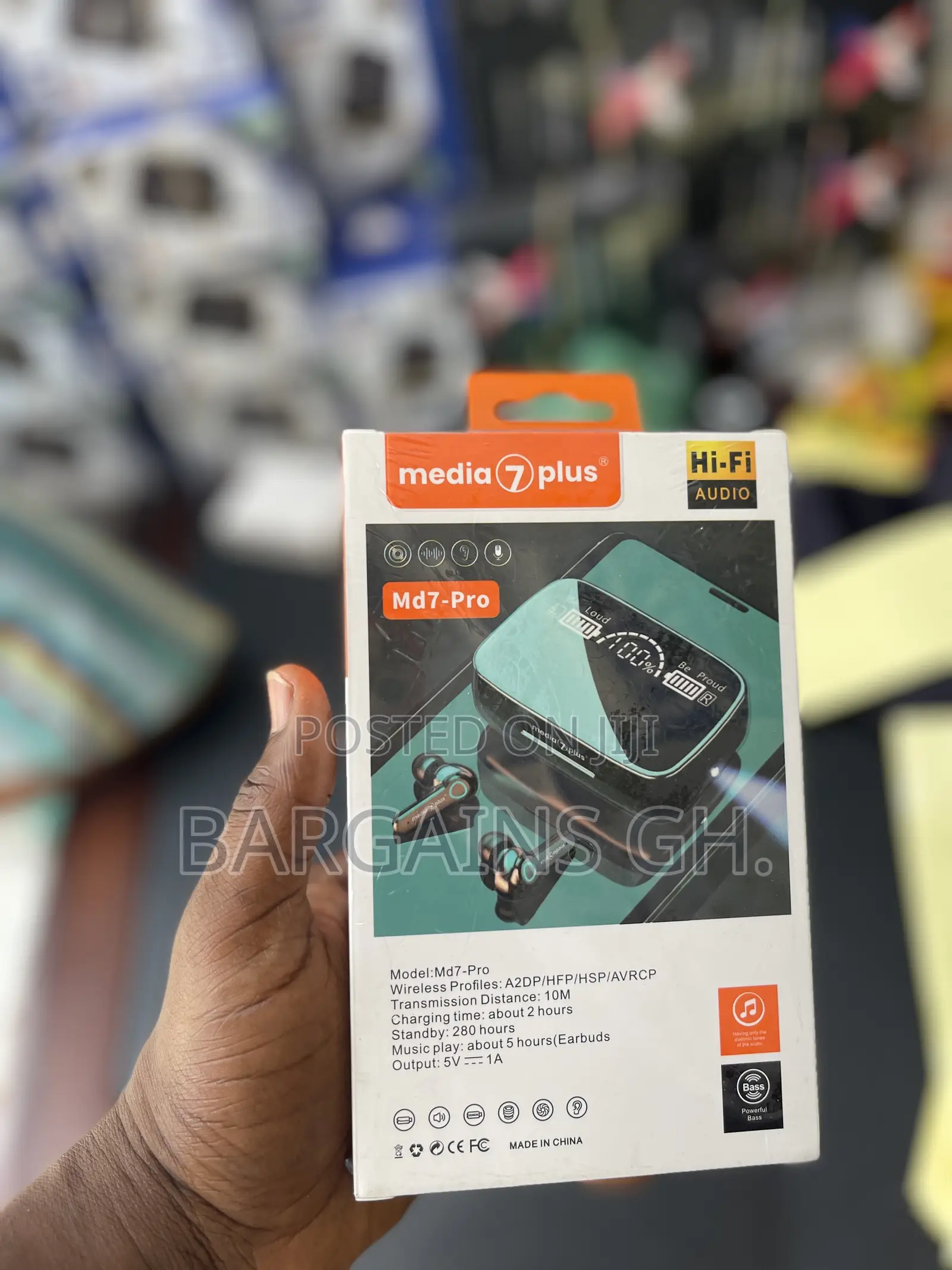 Media 7 Plus Deep Bass Wireless Earbuds