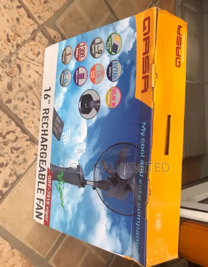 Opt New Rechargeable Solar Fan
