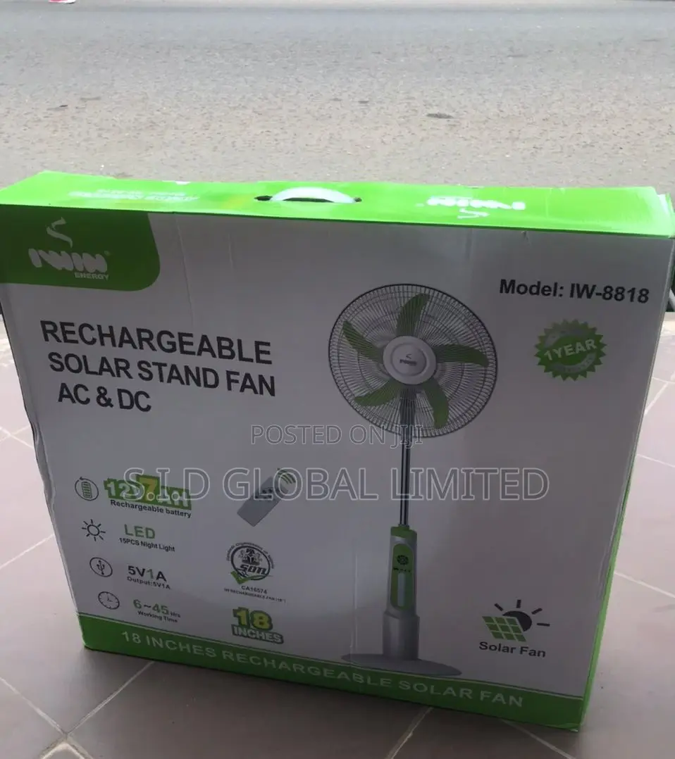 Opt Better Rechargeable Solar Fan