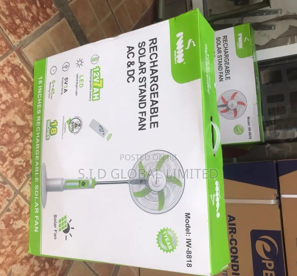 Popular Iwin Rechargeable Solar Standing Fan