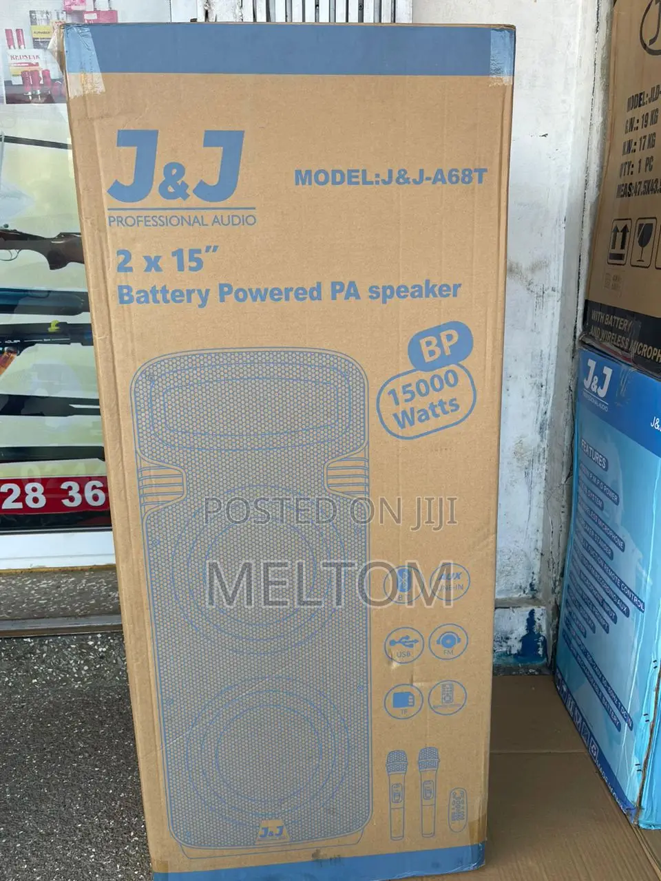 J J 15×2 Full Range Rechargeable Speaker