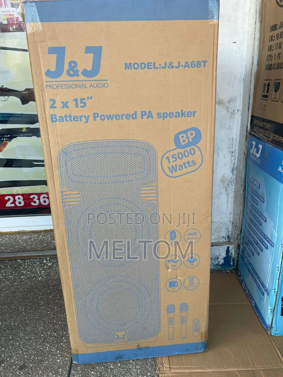 J J 15×2 Full Range Rechargeable Speaker