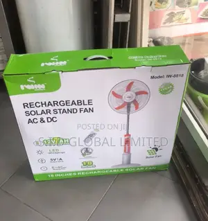Amiable Iwin Rechargeable Solar Stand Fan