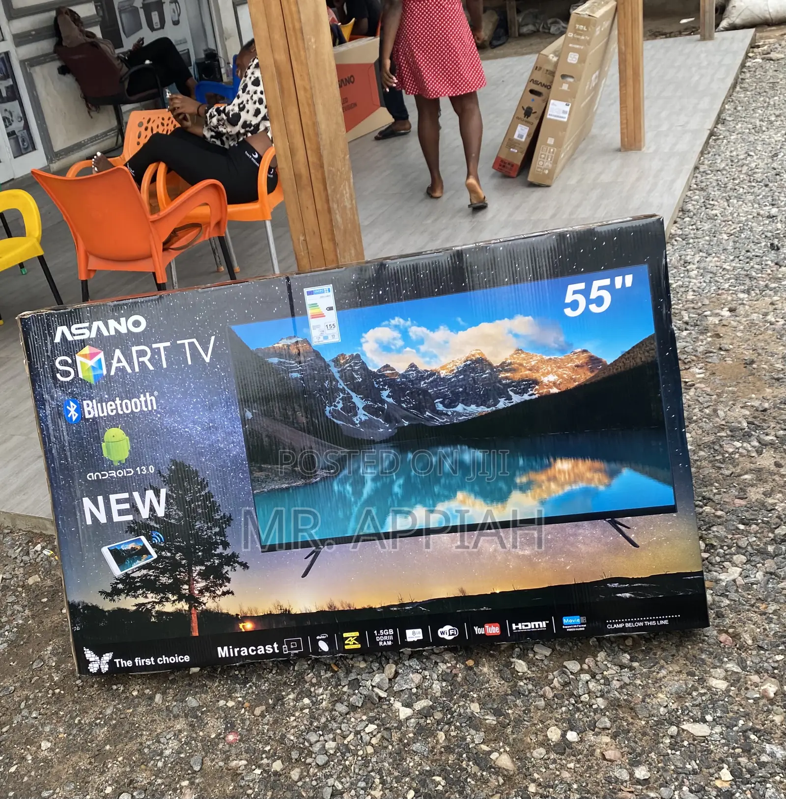 Affordable Asano Led 55 Inch Uhd Smart Television(Blackh