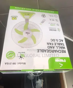 Newly Arrived Solar Rechargeable Stand Fan