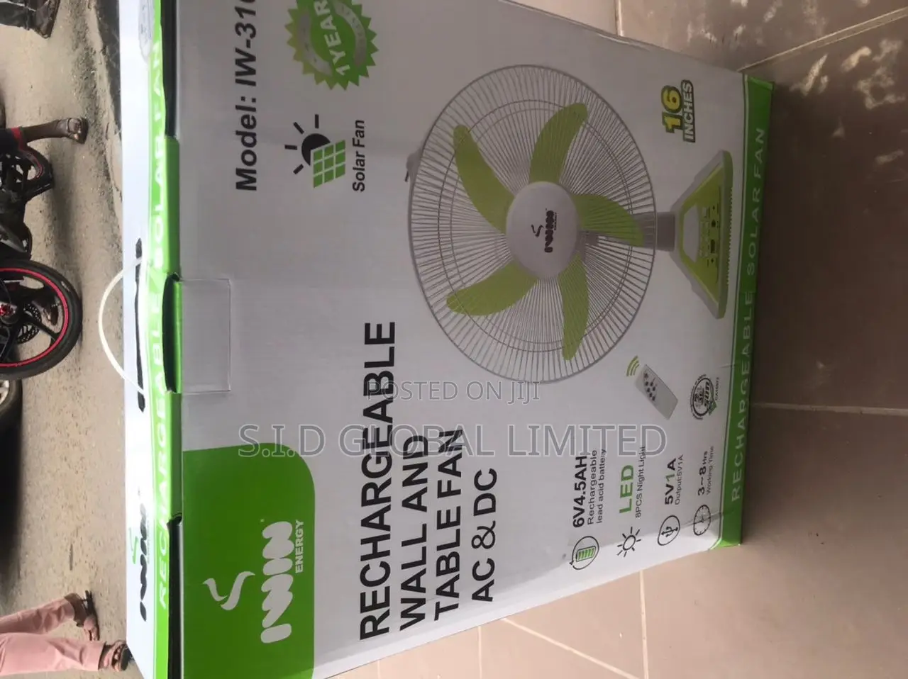 Cool Price Iwin Rechargeable Solar Stand Fan