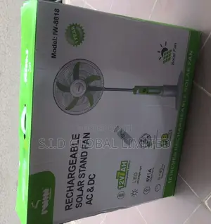 Superb Solar Rechargeable Stand Fan
