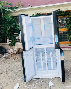 Zealous Sleek Black Pearl Side by Side Fridge —-