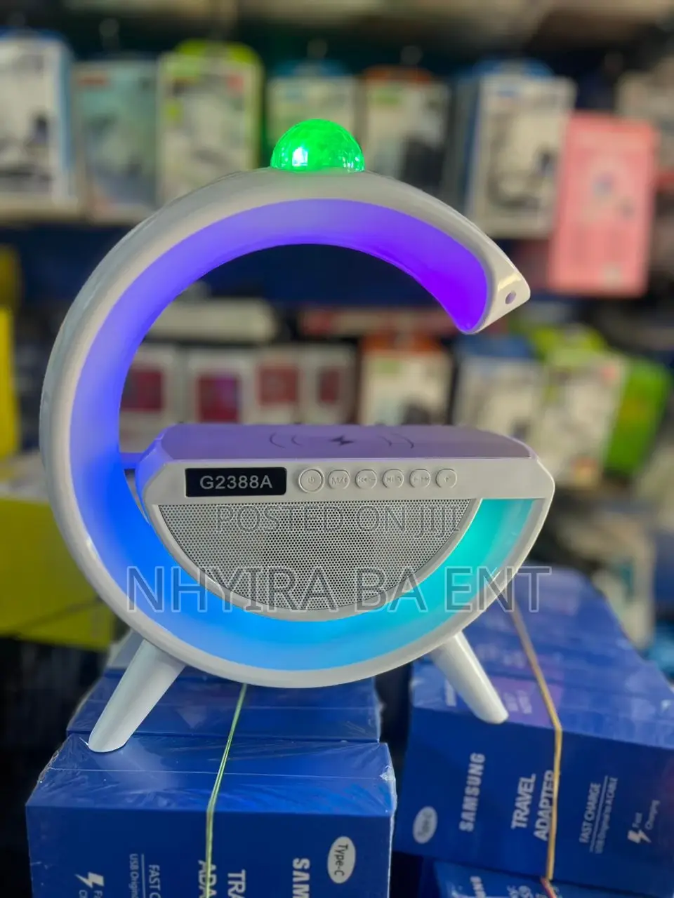 3 in 1 Wireless Charger, Inbuilt Speaker and Light