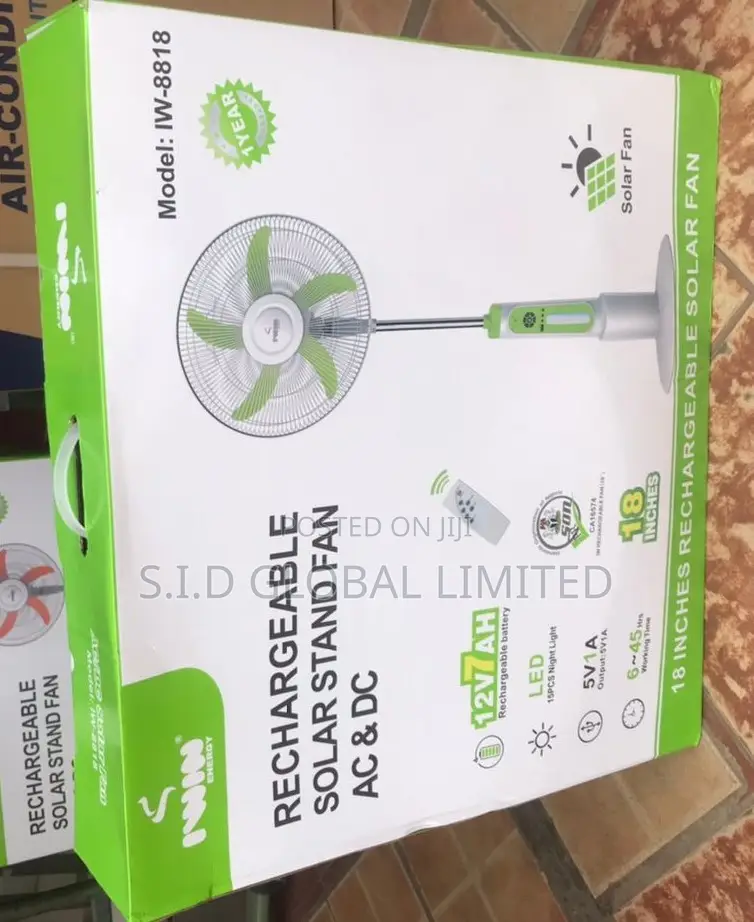 Cool Price Rechargeable Solar Stand Fan