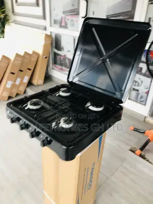 Boxed Yucel Black Tabletop 4 Burner Cooker 