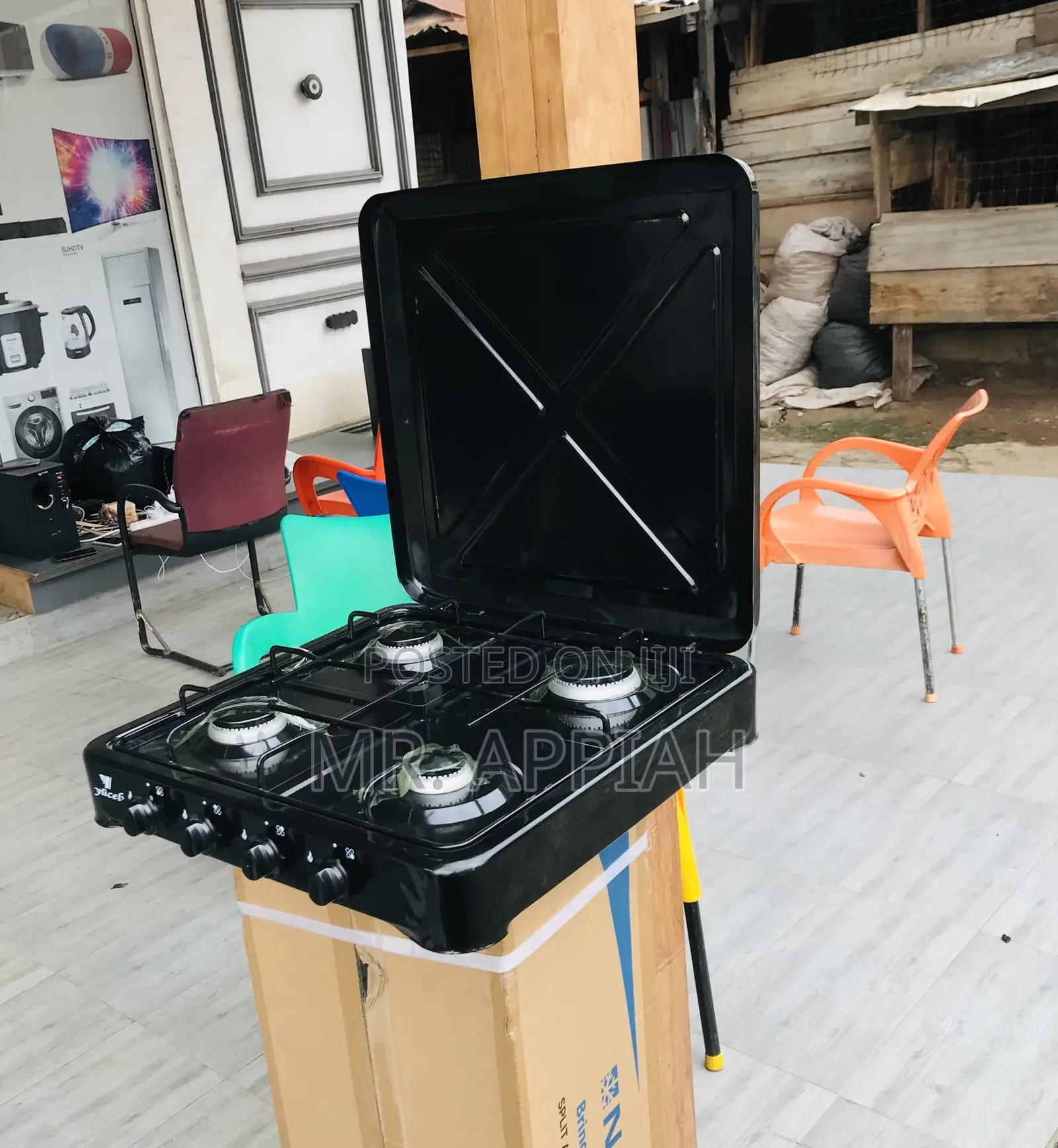Purchase Yucel 4 Burner Table Top Gas Stove(Black).