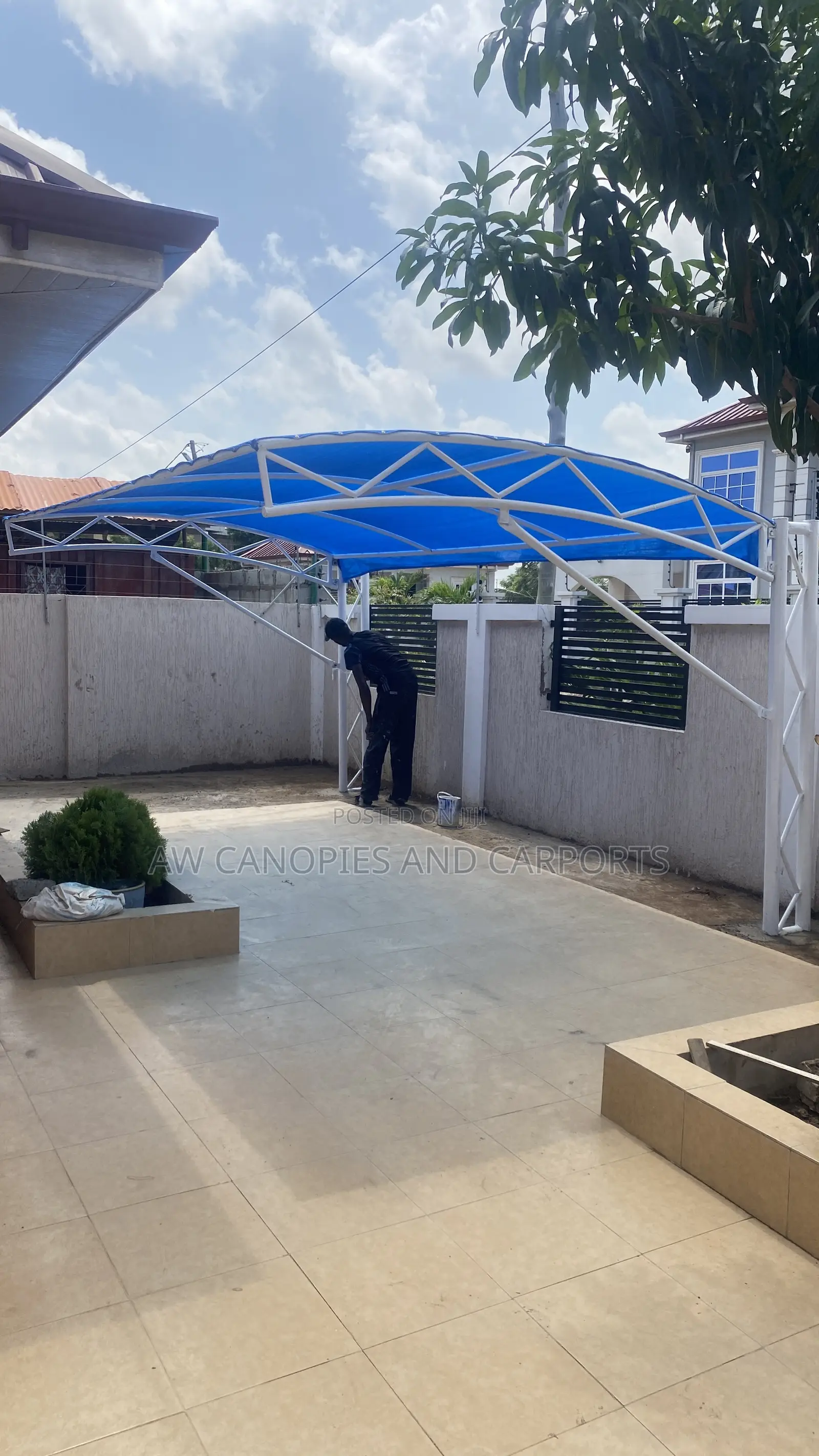Home Made Carport for Rest Areas