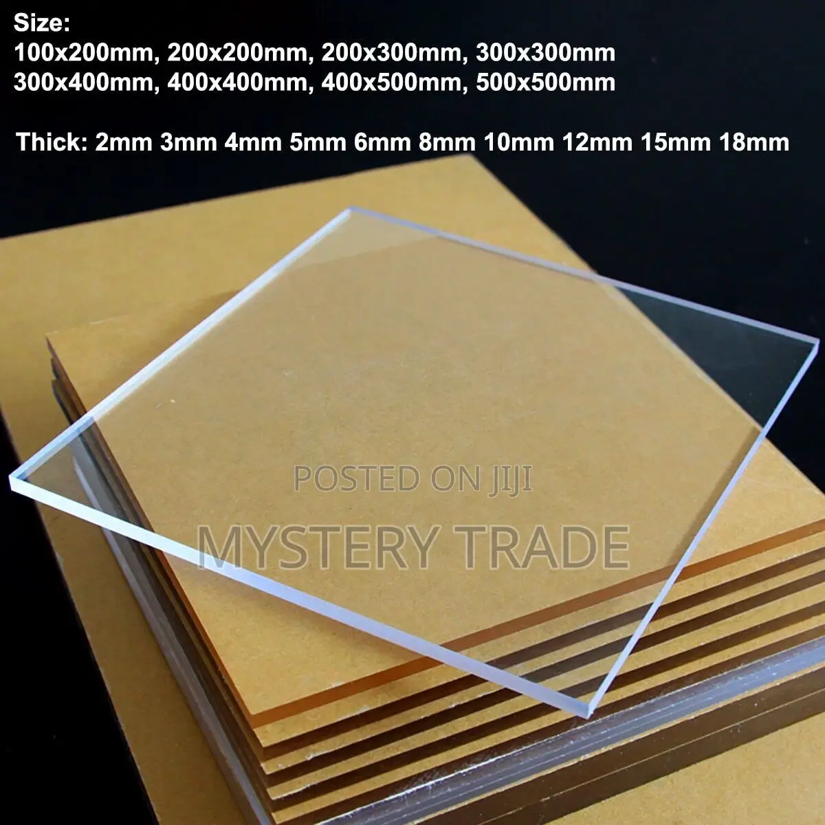 Transparent/Clear Acrylic Perspex