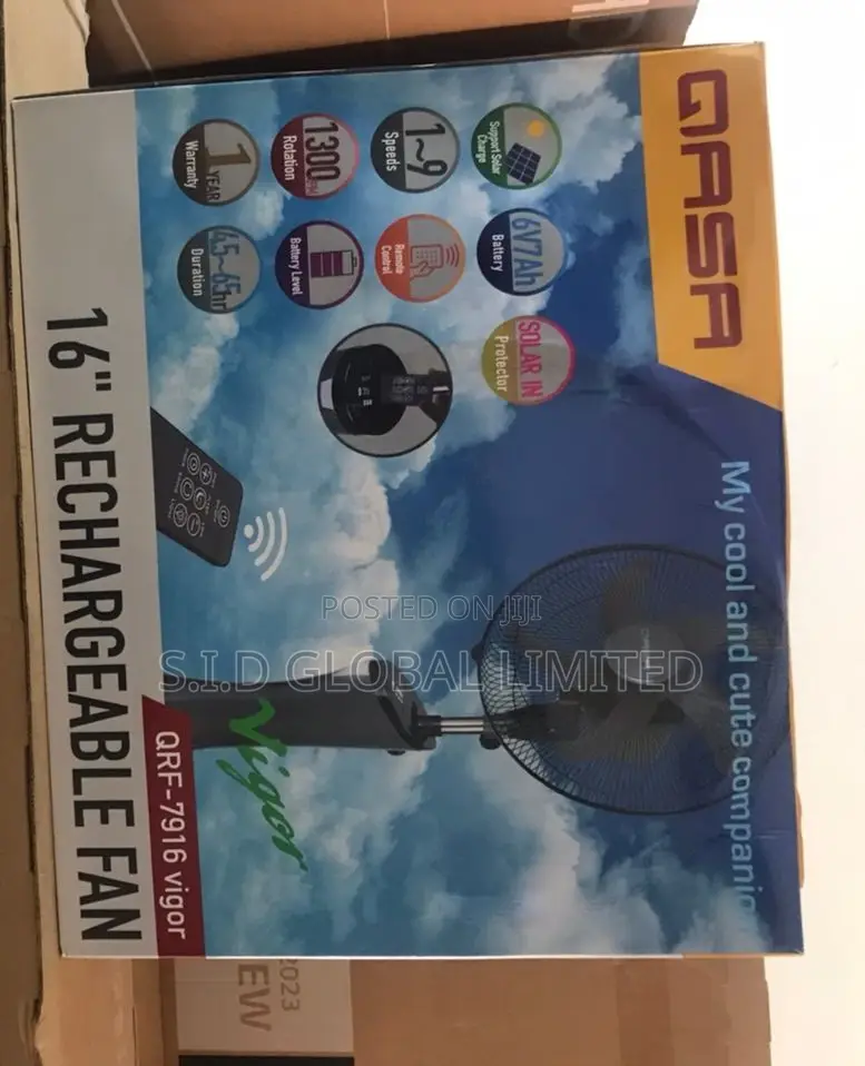 Fabulous Solar Rechargeable Stand Fan