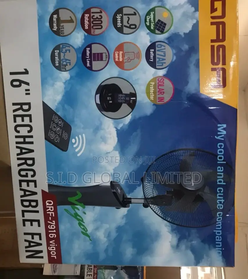 Amazing Rechargeable Solar Fan
