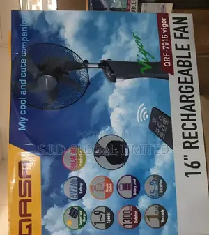 Brand New Qasa Rechargeable Solar Stand Fan