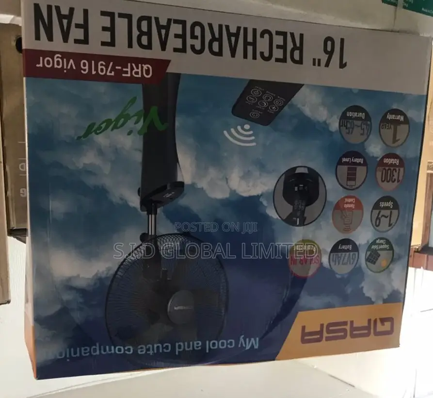 Order Qasa Rechargeable Standing Fan