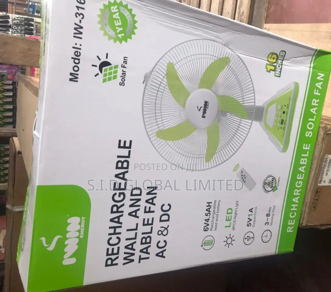 Neatly Designed Rechargeable Solar Standing Fan