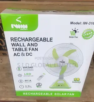 Superb Solar Rechargeable Solar Fan IWIN