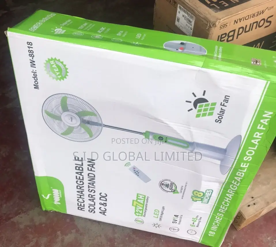 Incredible Rechargeable Solar Stand Fan