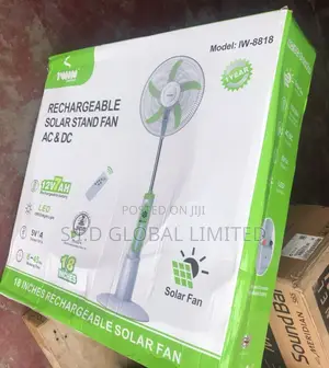 Authentic Rechargeable Solar Stand Fan