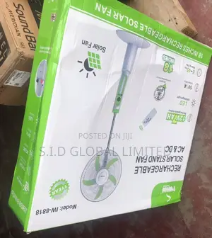 Fantastic IWIN 16inch Rechargeable Solar Stand Fan