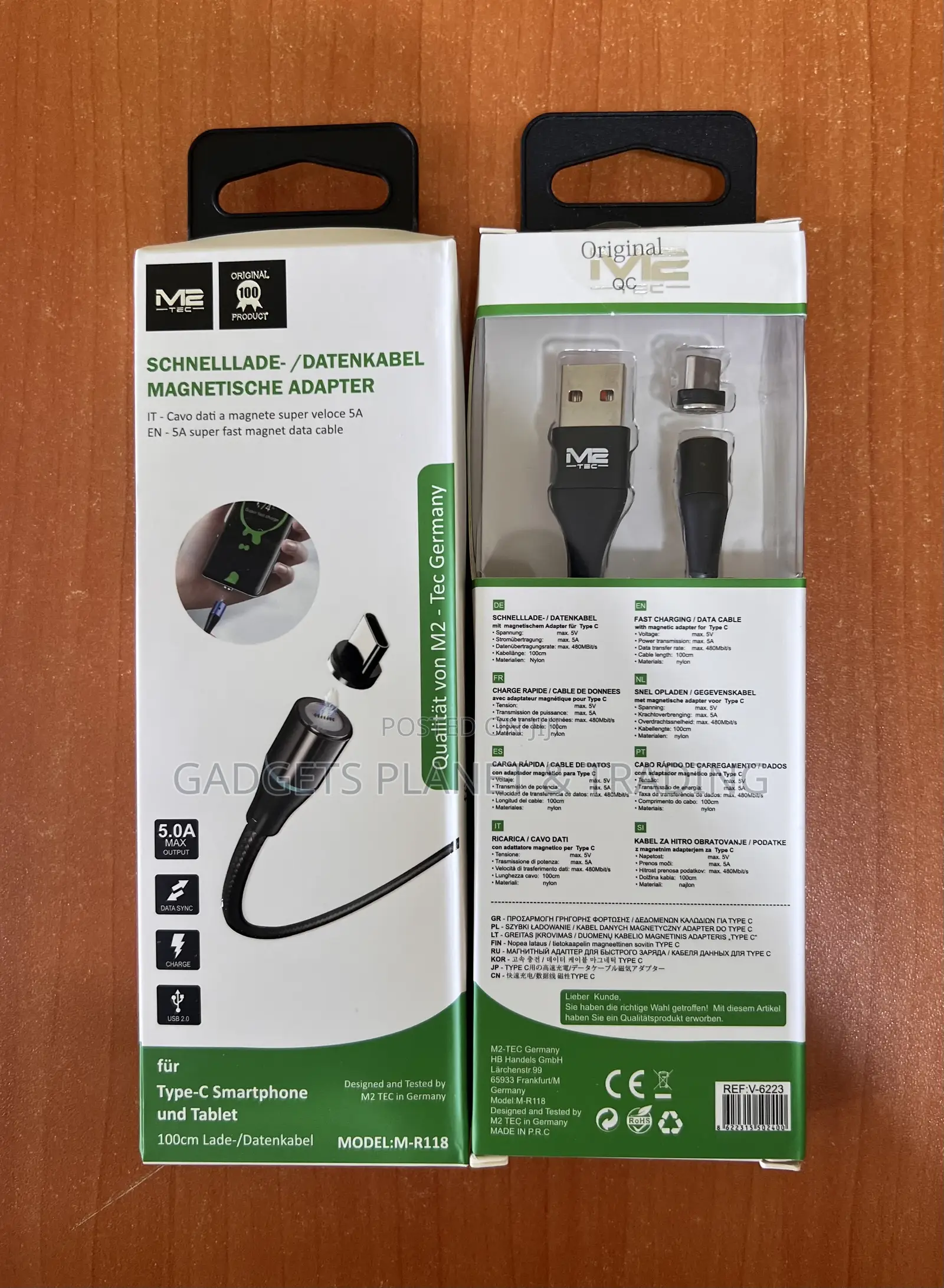 M2 TEC Magnetic Nylon Woven USB-C Cable -100cm