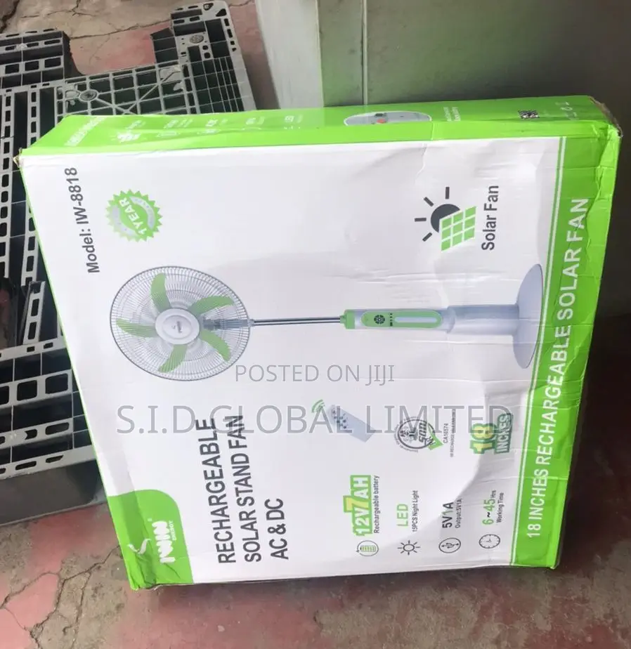 Classic Rechargeable Solar Stand Fan