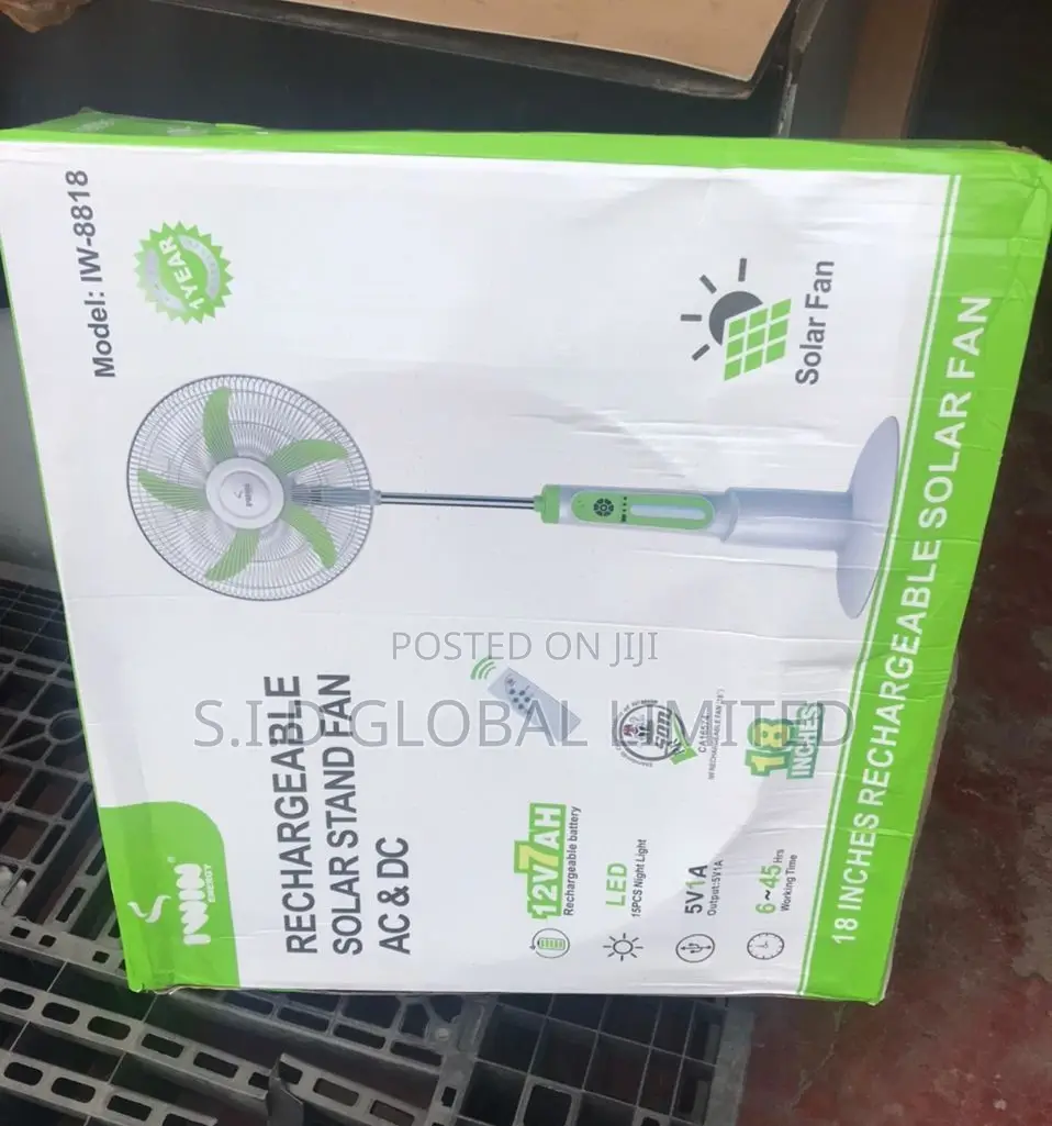 Amazing Rechargeable Solar Stand Fan
