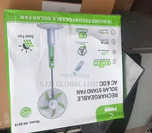 Exclusive IWIN 16inchs Rechargeable Solar Stand Fan