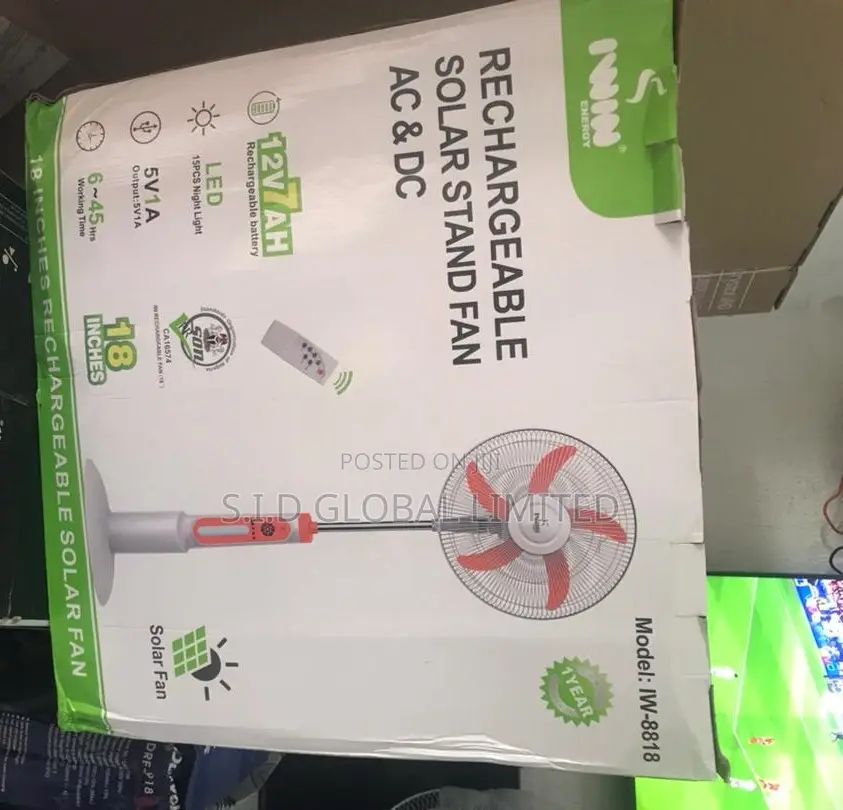 Make Your Life Easier With Rechargeable Solar Standing Fan