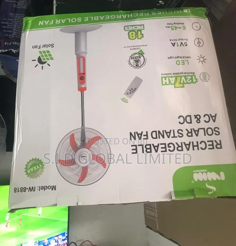 Live Better With Rechargeable Solar Stand Fan