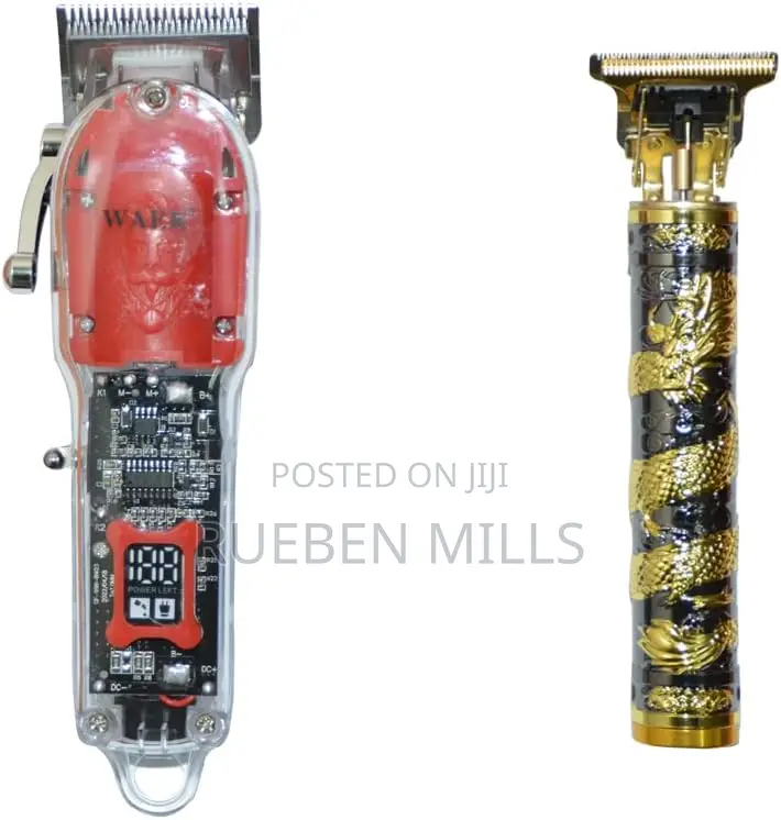 Transparent Two in One Barbering Machine and Beard Trimmer