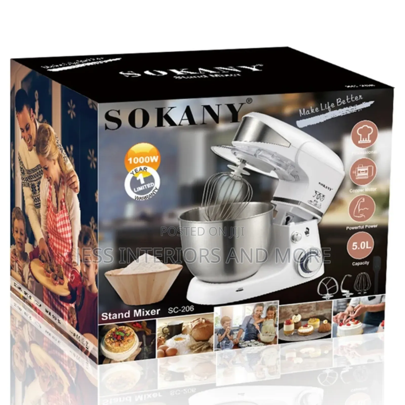 Sokany 5L Electric Food Stand Mixer