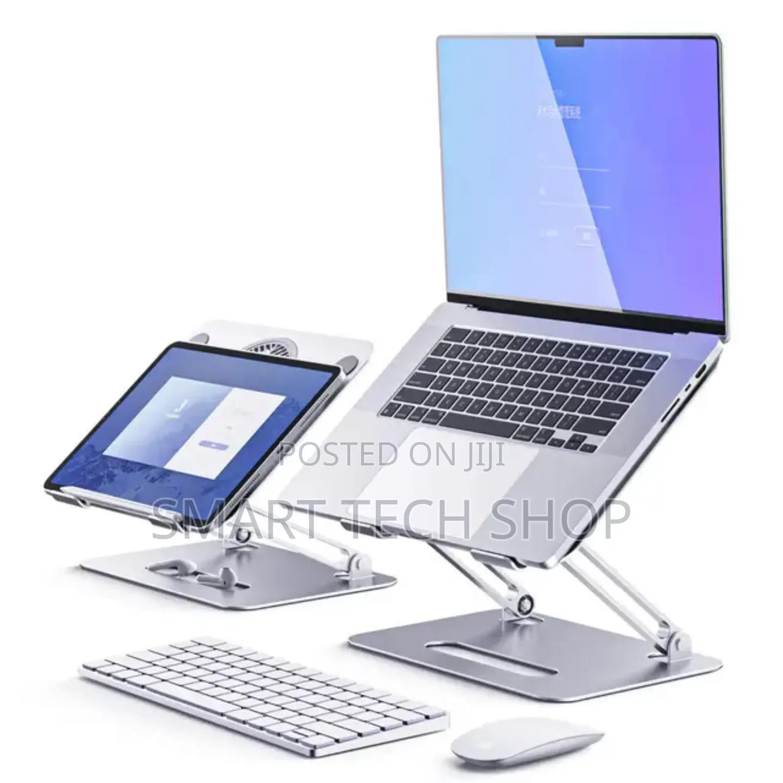 Height Adjustable Foldable Aluminium Laptop Stand With Fan
