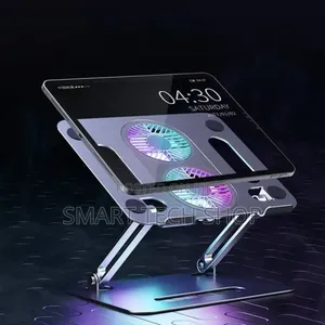 Height Adjustable Foldable Aluminium Laptop Stand With Fan