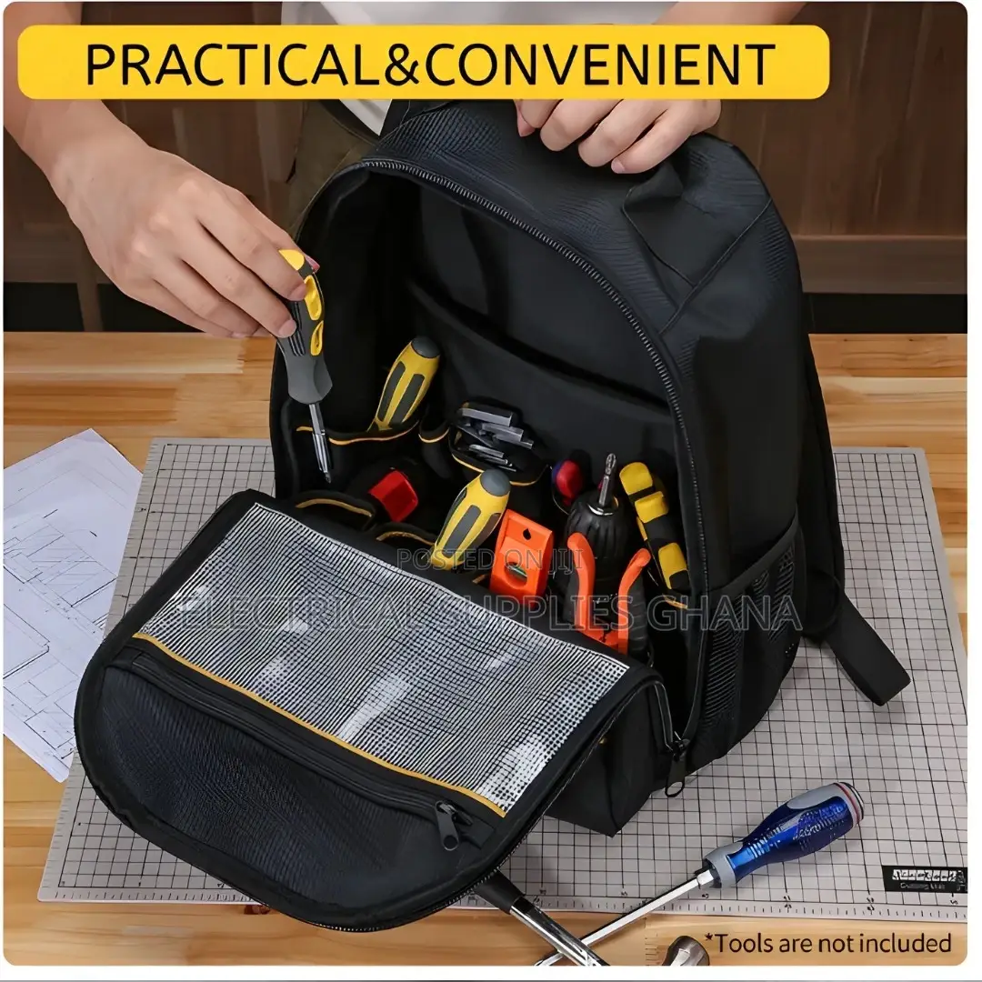 Electrician Tool Backpack For Professional Tools Storage