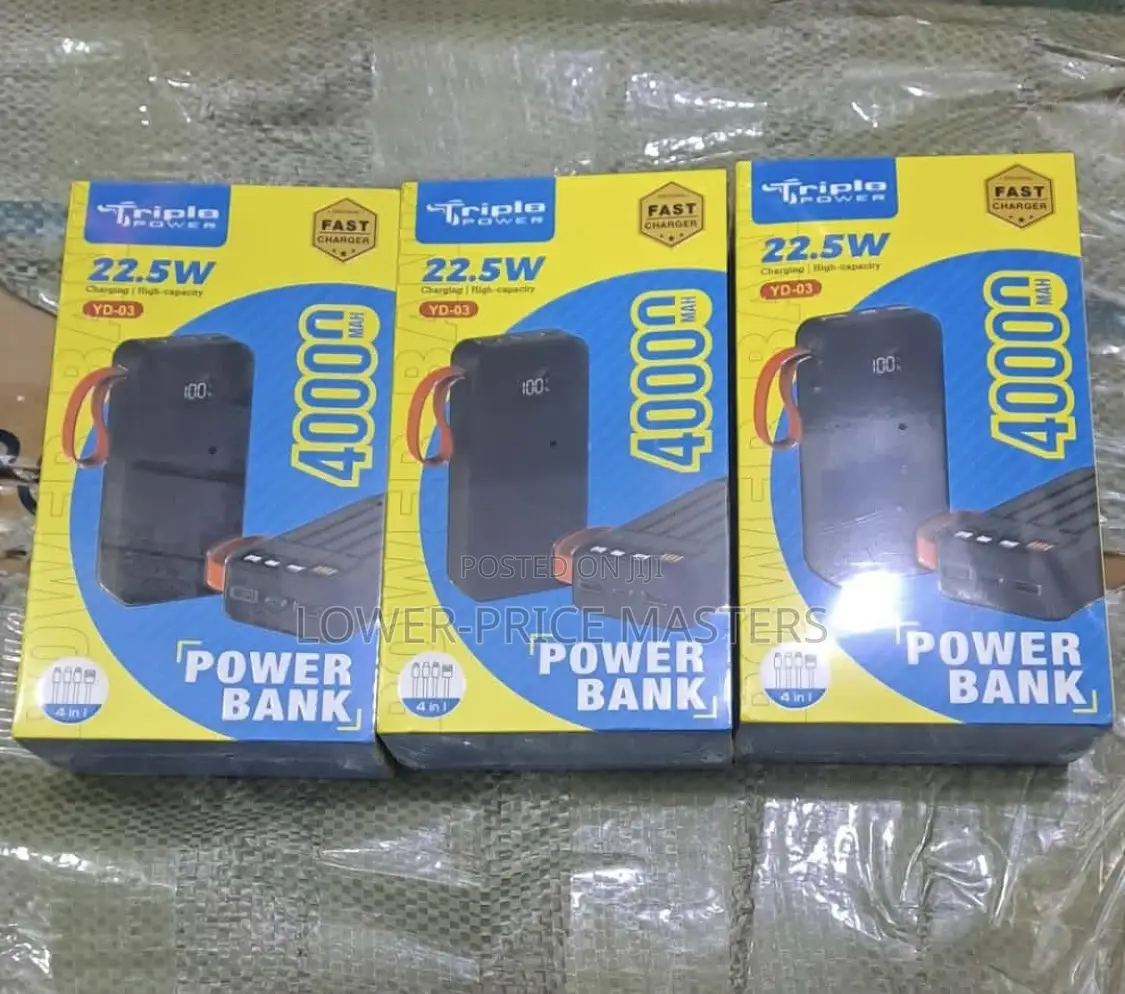 Triple Power Fast Charging Power Bank (4 in 1)