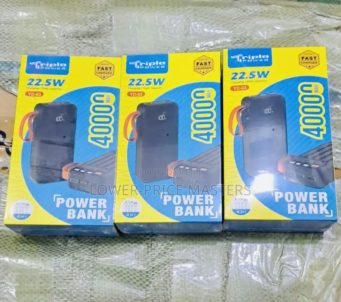 Triple Power Fast Charging Power Bank (4 in 1)