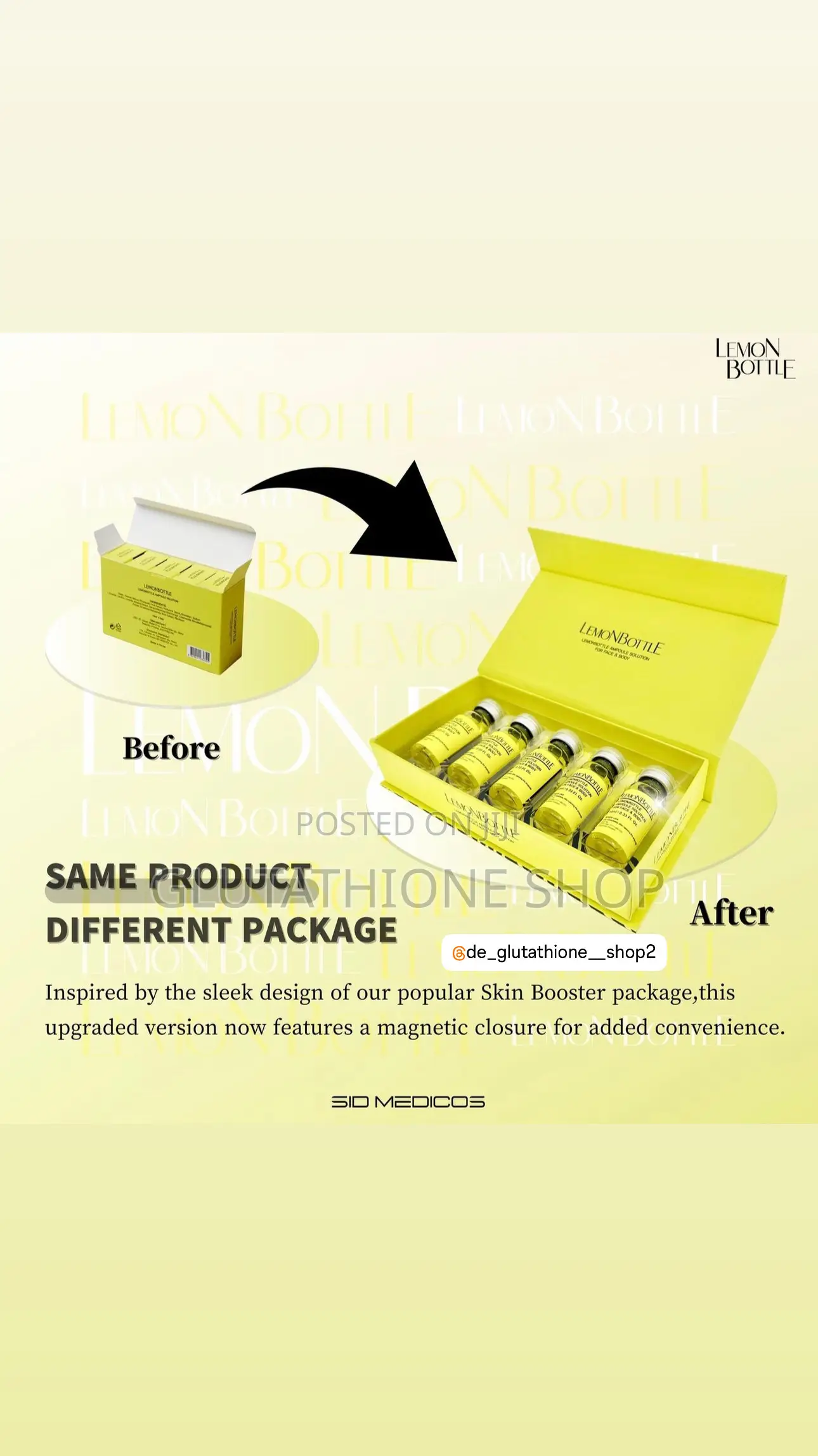 New Packaging of Lemon Bottle Advance Lipolysis